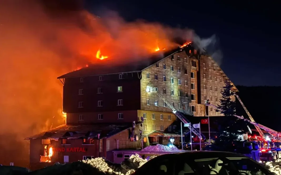 Fire at Turkish Ski Resort